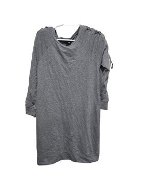 Torrid 00 Gray Lace Up Sleeve Sweatshirt Dress Size 10 12
